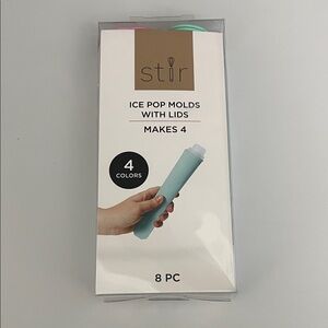 Ice Pop Molds with Lids - 8 PC, Multi-Color